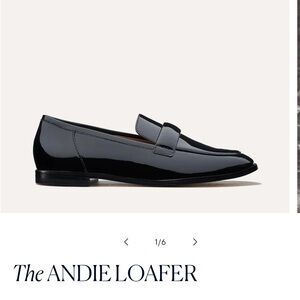 Margaux Andie Patent Leather Loafers in Black